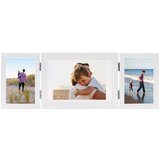 vidaXL Trodijelni okvir za fotografije bijeli 22x15 cm + 2x (10x15 cm) | shoptok.hr