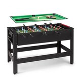 Klarfit Spin 2 v 1, igralna miza, biljard, namizni nogomet, vrtljiv za 180 °, dodatki za igranje, črn Cene