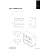 Premier Housewares Komoda od masivne paulovnije boje slonovače 76x70x33 cm Vermont – | shoptok.hr