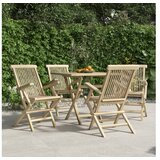 Sklopive vrtne stolice 4 kom sive 56x61x89 cm masivna tikovina | shoptok.hr