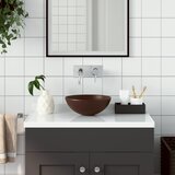 The Living Store Kupaonski umivaonik od keramike tamnosmeđi okrugli | shoptok.hr