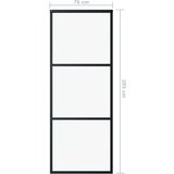vidaXL Klizna vrata s priborom ESG staklo i aluminij 76 x 205 cm | shoptok.hr