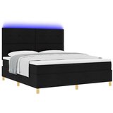  Vzmetnica z osnovo z LED lučko Črna 180x200 cm Tkanina, (22156508) | Shoptok.si