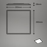 BRILONER 7457-414 - LED plafonsko svetlo SLIM LED/18W/230V 4000K 29x29 cm crno | Eponuda.com