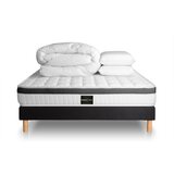 Prestige literie Kompletni paket za posteljo - Vzmetnica 140x190 cm + Vzmetni okvir z letvami (komplet) + 2 vzglavnika + Prevleka - Supérieur, (21613858) Cene