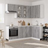  Kuhinjska jedinica LYON 8 pcs Siva Sonoma Konstruirano drvo Cijene