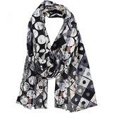 Pri Stylish shawl scarf tassel abstract soft smooth 180x75 cm Cene