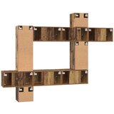  Set TV komoda s policom Zidne s pohranom s vratima 10 pcs Staro drvo 30.5 x 30 x 90 cm | shoptok.hr