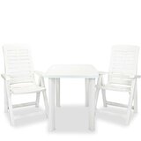  3-dijelni bistro set od plastike bijeli | shoptok.hr