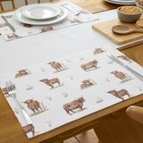 Catherine Lansfield Pamučan podmetač 4 kom 30x46 cm Angus Highland Cow – | shoptok.hr