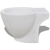 Bel keramičen kopalniški set stoječa WC školjka in bide | Shoptok.si