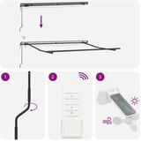 vidaXL Avtomatska retraktibilna tenda z LED zeleno in belo 350x250 cm, (22150245) | Shoptok.si