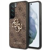 Guess GUHCS22M4GMGBR silikonski ovitek za Samsung Galaxy S22 Plus 5G - rjav z zlatim logom Cene