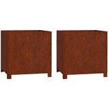  Sadilice s nogama 2 kom boja hrđe 50x50x50 cm od čelika COR-TEN | shoptok.hr