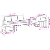  3-dijelni set sofa s jastucima svjetložuti od tkanine | shoptok.hr