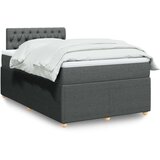  Krevet box spring s madracem tamnosivi 120 x 190 cm tkanina | shoptok.hr