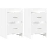 vidaXL Posteljne mize 2 pcs Bela 40 x 30 x 60 cm Inženirski les, (5000247415) | Shoptok.si