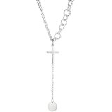 IZMAEL Ogrlica Circle Cross - Srebrna | shoptok.hr