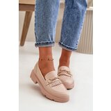 FD1 Women's Moccasins With Decoration Eco Leather Beige Tialorae Cene