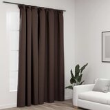 vidaXL Zatemnitvena zavesa z obešali videz platna taupe 290x245 cm | Shoptok.si