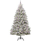 vidaXL Umestno božično drevo Zelena in Bela 270 cm PVC in kovina | Shoptok.si