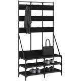  Stalak za odjeću sa spremištem za cipele crni 100 x 40 x 184 cm | shoptok.hr