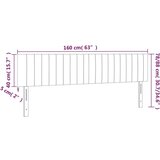  Uzglavlje crno 160x5x78/88 cm od tkanine | shoptok.hr