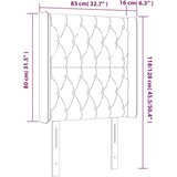  Uzglavlje crno 83 x 16 x 118/128 cm od tkanine | shoptok.hr