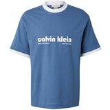 Calvin Klein Jeans Majica golobje modra / bela Cene