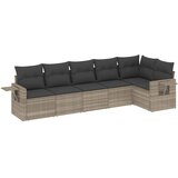  6-dijelni set vrtnih sofa od poliratana s jastucima svjetlosivi | shoptok.hr