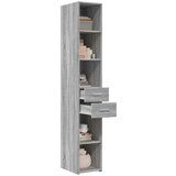 vidaXL Visoka omara siva sonoma 30x42,5x185 cm inženirski les | Shoptok.si
