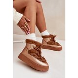 Boto Low Women’s Snow Boots Lined With Fur And Thick Laces Camel Xarina | shoptok.hr