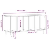 Ormarić za ploče boja hrasta 100 x 38 x 48 cm konstruirano drvo | shoptok.hr