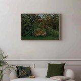  Slika - Henri Rousseau – Le Lion ayant faim se jette sur l\'Antilope 90x60 U prirodnom drvenom okviru | shoptok.hr