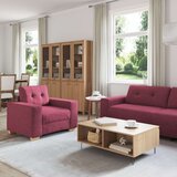  3-delna sedežna garnitura z blazinami v vinorjedi tkanini, (22054402) | Shoptok.si