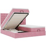 vidaXL Otomanski posteljni okvir z vzmetnicami roza 180x200cm žamet, (21608992) | Shoptok.si