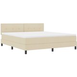Krevet s opruga kutije s uzglavljem Krema 180 x 200 cm tkanina | Eponuda.com
