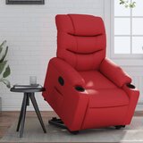 Maison Chic Naslanjač - Relax naslanjač s funkcijo vstajanja rdeče umetno usnje, (22040391) | Shoptok.si