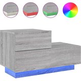  Noćni ormarić s LED svjetlima boja hrasta sonome 70x36x40,5 cm | shoptok.hr