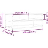  Stolić za kavu boja hrasta 100 x 51 x 40 cm konstruirano drvo | shoptok.hr