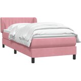 Box Spring krevet s madracem ružičasti 90x210 cm samt | shoptok.hr