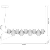  LED luster na sajli BOLLA LED/32W/230V zlatna/zadimljeno bež | Eponuda.com