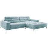 Pure Home Lifestyle SEDEŽNA GARNITURA, rebrasti žamet svetlo modra | Shoptok.si