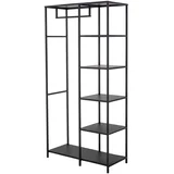 Črno kovinsko stojalo za oblačila 90x183x40 cm Valde –
