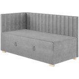 Ghado Sivi kutni dječji krevet s prostorom za odlaganje s madracem 90x200 cm Snugi - | shoptok.hr