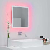 vidaXL lED kupaonsko ogledalo bijelo 40x8,5x37 cm konstruirano drvo | shoptok.hr
