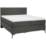 Hom`in POSTELJA BOXSPRING 120 cm x 200 cm , tekstil antracit, črna | Shoptok.si