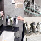 Generic prozorna stenska polica za tuš s priseskom | Shoptok.si