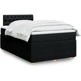 vidaXL Box spring postelja z vzmetnico črna 120x190 cm blago Cene