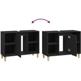 Ormarić za umivaonik crni 80 x 33 x 60 cm konstruirano drvo | shoptok.hr
